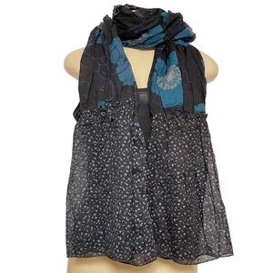 Unique Fashion Ladies Lightweight Scarf Floral Multicolored Rectangle Wrap Shawl